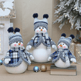 thumbnail image 3 of Christmas Plush Blue Snowman Doll Christmas Decoration for Home Decor Christmas Ornaments New Year 2024 Kids Gift Navidad Natal, 3 of 5