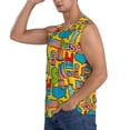 thumbnail image 3 of Lsque America Symbols Print Men's Cotton Blend Sleeveless Muscle Shirts (S-3XL)- Moisture Wicking, Odor Protection, UPF 30+,X-Large, 3 of 8