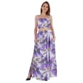 thumbnail image 1 of Bimba Ensemble Coordonné 2 Pcs Robe Aguichant de Plage et de Fête pour Femmes, Haut Court Imprimé Smocké et Jupe Longue, 1 of 7