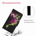 thumbnail image 3 of Dteck for Apple iPhone 13 Case with Card Holder Magnetic 3D Painted Flip Wallet Case Protective Cover with Kickstand Wrist Strap Cover for iPhone 13, 6# Butterfly, 3 of 4