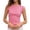 Pink, variant on Bibifish Womens T Shirt Crew Neck Cap Sleeve Slim Fit Tops Soft Breathable Casual Summer Tees
