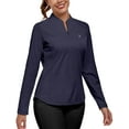 thumbnail image 6 of Little Donkey Andy Women's UPF50+ Shirts 1/4 Zip Long Sleeve Pullover Quick Dry Lightweight Golf Hiking Tops Rash Guard (Purple XS), 6 of 8