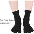 thumbnail image 4 of 5 Pares de Calcetines para los Dedos de los Pies, Calcetines de Cinco Dedos, Calcetines Transpirables de Cinco Dedos para Evitar el Olor de los Pies, Calcetines de Yoga para (Negro), 4 of 8