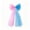 Blue, variant on Christmas Snow Lace Bow Tree Topper with Long Flowing Ribbon, Netted Sheer Large Bow Ornament, Elegant Holiday Tree Top Decoration for Christmas Tree Wreath Front Door Home Party Decor, Red