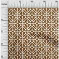 thumbnail image 2 of oneOone Cotton Flex Brown Fabric Geometric Dress Material Fabric Print Fabric By The Yard 40 Inch Wide, 2 of 5