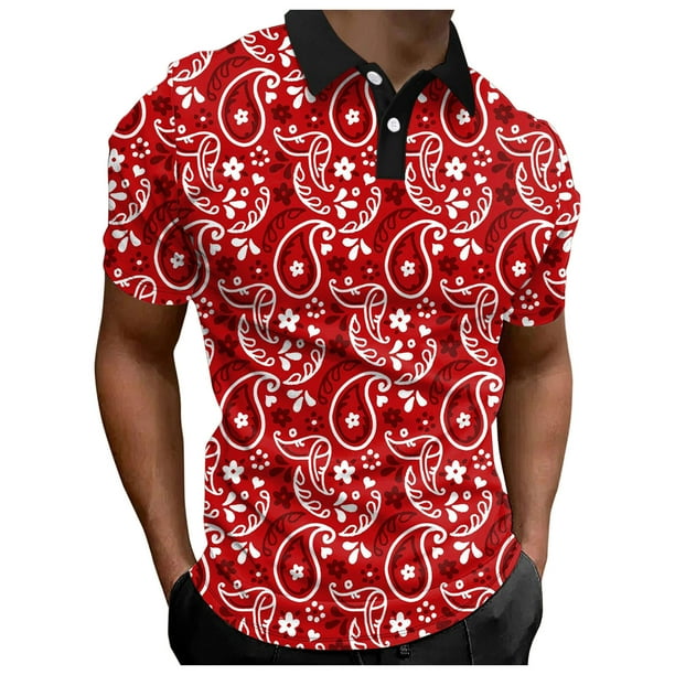 Pack Playeras Hombre Moda Hombre Primavera Verano Casual Manga Corta Cuello Vuelto Camisetas Estampadas Blusa Superior