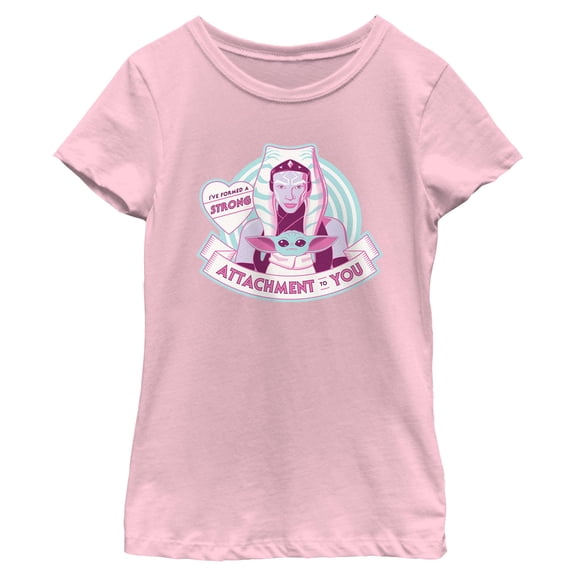 Girl's Star Wars: The Mandalorian Ahsoka And Grogu Attachment To You Graphic T-Shirt