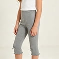 thumbnail image 2 of Loopsun Kids Boys Girls Capris 3 to 12 Years Fall Solid Warm Casual Daily Pants, 2 of 5