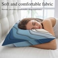 thumbnail image 5 of Navy Blue Brown Ombre Pillow Protectors with Zipper Standard Size, Modern Geometric Abstract Cream Soft Brushed Breathable Throw Pillow Covers, Pillowcase for Couch Sofa Bedroom Living Room 20"x26", 5 of 9