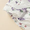 thumbnail image 2 of Dooleck Ribbed Baby Clothes Infant Ruffle Bodysuit Floral Bloomer Shorts Outfit Set, 2 of 8