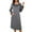 C-Grey254, variant on Womens Flannel Nightdress Pajama Long Sleeve Fuzzy Tunic Crewneck Pullover Winter Loose Fit Home Sleepdress With Pockets Cozy Home Clothes