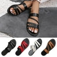 thumbnail image 7 of Lovskoo 2024 Women's Slippers Summer Open Toe Woven Strap Slippers Trendy Comfortable Flat Heeled Beach Slippers White, 7 of 7