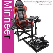 Minneer Universal Flight Sim Stand Racing Simulator Cockpit Fit Logitech G27 G29 X52 Thrustmaster Saitek
