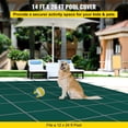 thumbnail image 2 of VEVOR Inground Pool Safety Cover, 14 ft x 26 ft Rectangular Winter Pool Cover, Triple Stitched, High Strength Mesh PP Material with Good Rain Permeability, Installation Hardware Included, Green, 2 of 9