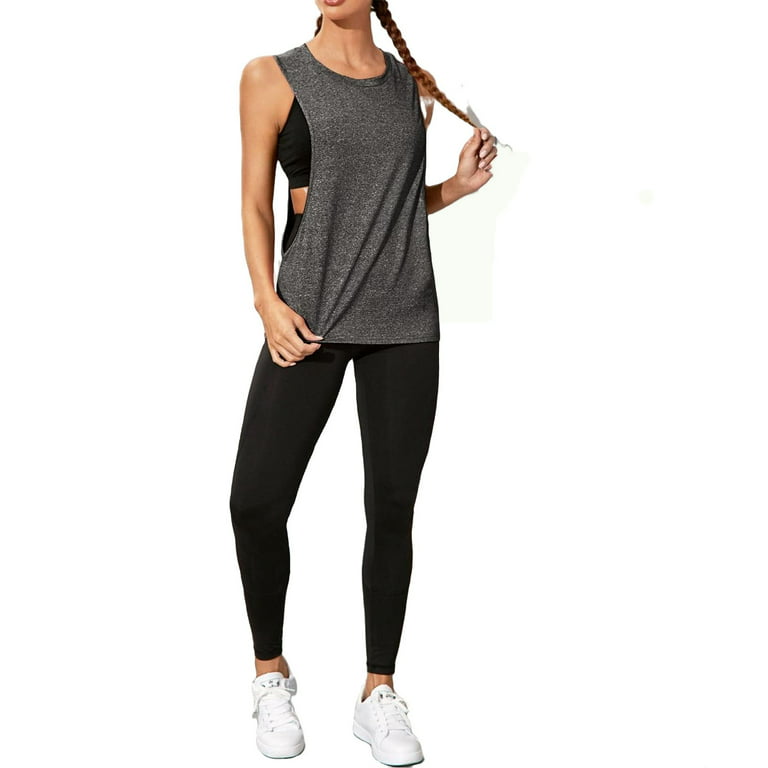 Astral Muscle Tank Top - Relaxed Fit Tee with low cut armholes, Gym Yoga  Essentials, Witchy Vegan Activewear, Goth Sportwear
