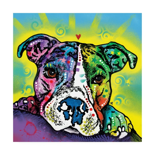 Trademark Fine Art Animals Canvas Art ' The Baby Pit Bull ' by Dean Rso - Trademark Fine Art Animals Canvas Art ' The Baby Pit Bull ' by Dean Rso -