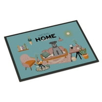 Black Silver Miniature Schnauzer Sweet Home Indoor or Outdoor Mat 18x27 CK7897MAT