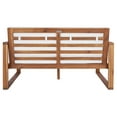 thumbnail image 5 of SAFAVIEH Emiko Outdoor Patio Loveseat Bench, Natural/Beige, 5 of 11