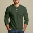 thumbnail image 6 of SAATLERI Mens Shirts Casual Slim Fit Henley Raglan Shirt Stretch Button Down Baseball Men's T-Shirts, 6 of 7