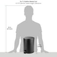 thumbnail image 4 of mDesign Small 1.3 Gallon Round Metal Step Trash Can with Liner/Handle - Black, 4 of 8