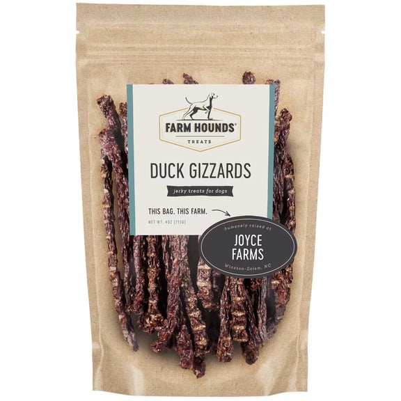 Farm Hounds Duck Gizzards, Humanely Raised, No Fillers, Healthy Dehydrated Treats Made in USA