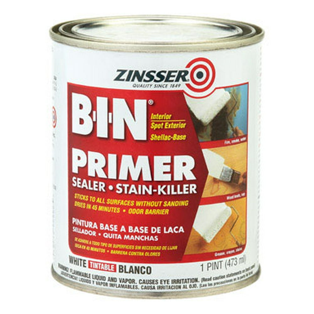 Zinsser BIN White Primer and Sealer For All Surfaces 1 pt. Case Of 6