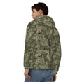 thumbnail image 4 of Kdxio Green Snake Skin Print Men Hoodies Casual Hoodies for Men with Zip Pockets Full Zip Long Sleeve Sweatshirt Sports Hooded Jacket-Large, 4 of 5