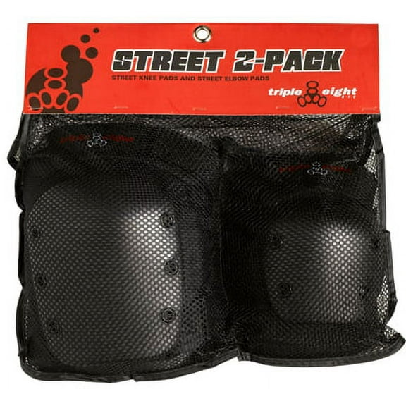Triple Eight Street 2-Pack Knee and Elbow Pad Set, Small