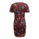 thumbnail image 5 of Vestido ajustado de manga corta con estampado de pétalos a la moda de verano para mujer Fridja  bnh488, 5 of 5