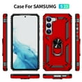 thumbnail image 3 of LeYi For Samsung Galaxy S23 5G Case, Military Grade Shockproof Heavy Duty, Magnetic Kickstand, Red, 3 of 8
