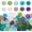 Blue, variant on 10mm Frosted Glass Beads 120 count Bracelet Bead 10 Color Round Loose Beads Transparent Frosted Bead for Necklace Bracelet Earring Making