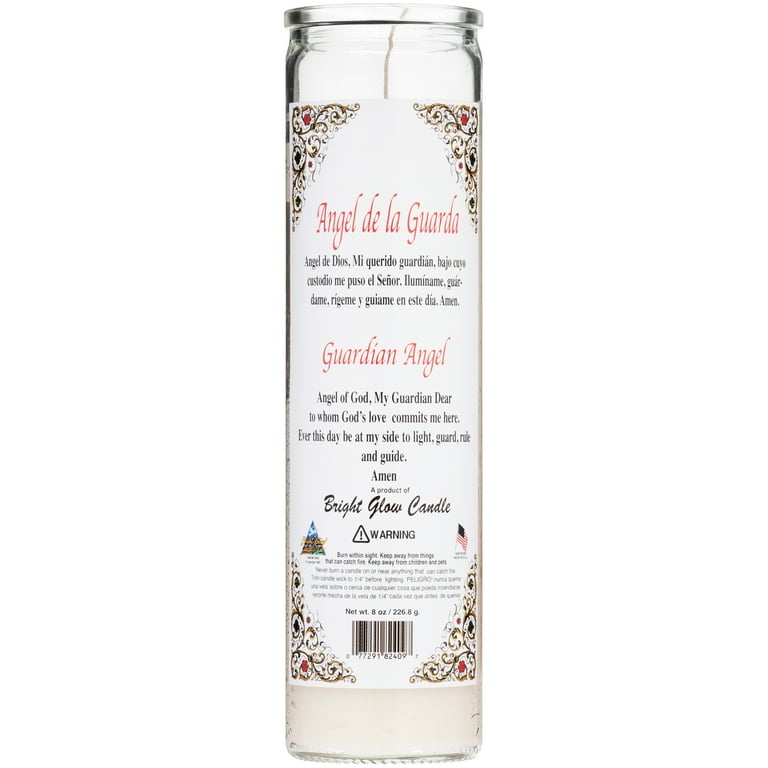 Bright Glow Candle Guardian Angel Perfumed Candle, 8 oz 