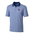 thumbnail image 2 of Men's Cutter & Buck  Blue Frisco RoughRiders Big & Tall Forge Tonal Stripe Stretch Polo, 2 of 3