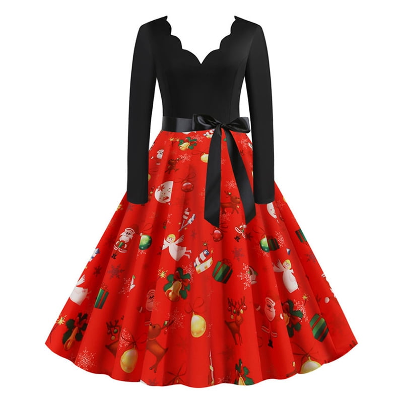 red christmas dress womens