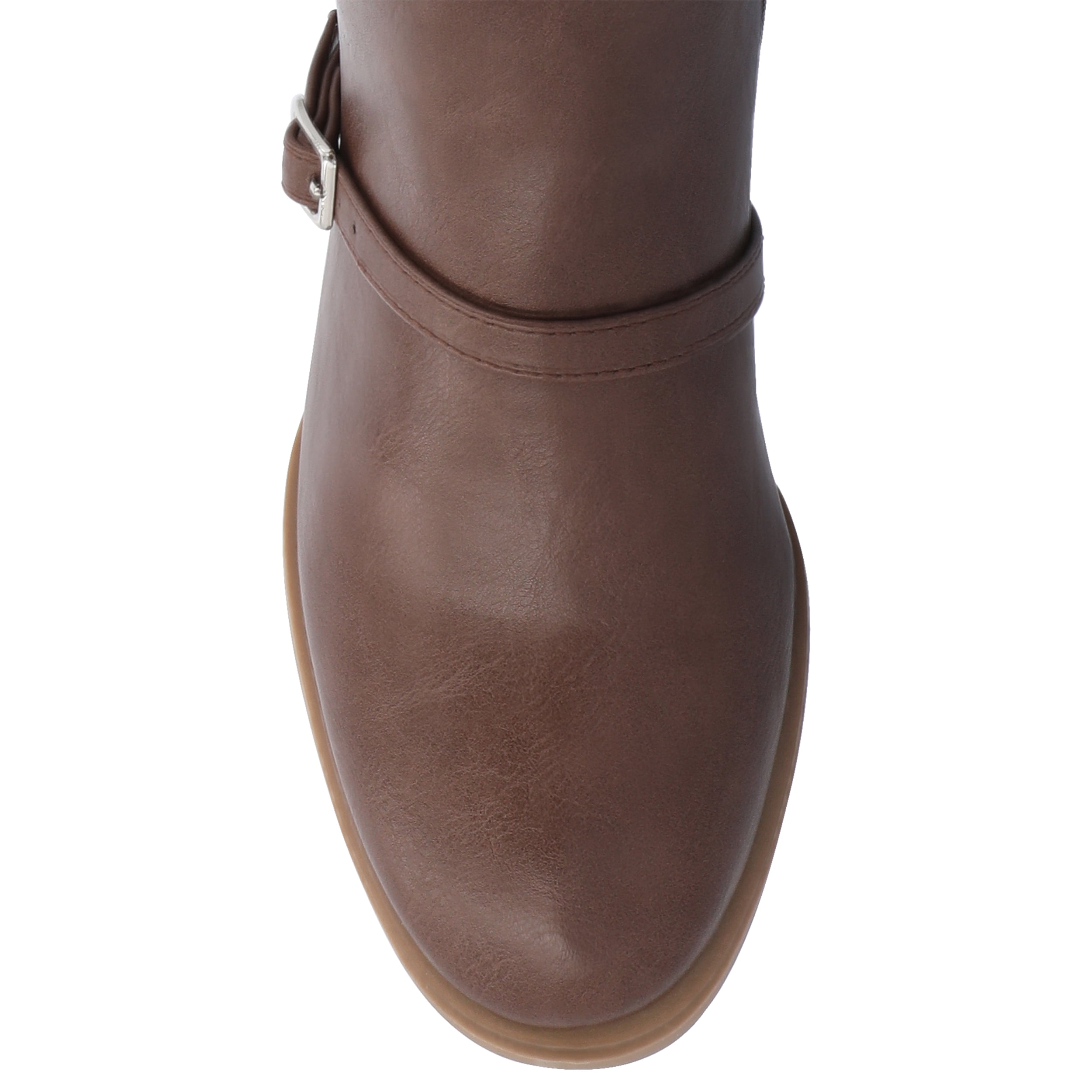 Journee Womens Elettra Stacked Block Heel Round Toe Boots
