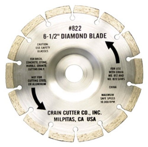 Crain 6 1/2 Inch Segmented Diamond Undercut Blade For Masonry And Ceramic Tile