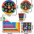 thumbnail image 3 of 82 PCS Mexican Themed Fiesta Party Supplies Set Including Plates, Cups, Napkins, Tablecloth and Banner for Mexican-Themed School Dance, Cinco de Mayo, and Fiesta Themed Party, 3 of 3