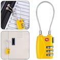 thumbnail image 2 of Under 10 Faucets Mini Approved Cable Luggage Lock 3 Digit Combination Password Lock Padlock 3 Digit Cable Lock for Travel Baggage Suitcase Gym Lockers, 2 of 9