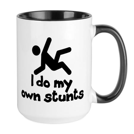 

CafePress - I Do My Own Stunts Mugs - 15 oz Ceramic Large Mug
