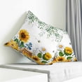 thumbnail image 3 of Eucalyptus Leaves Pillow Covers 20x20 Inch Decorative Throw Pillow Cover, Sunflowers Spring Watercolor Country Floral Bee Sofa Pillowcases Accent Cushion Case Home Decor Bedroom Living Room, 3 of 6