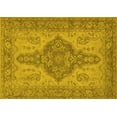 thumbnail image 1 of Ahgly Company Machine Washable Indoor Rectangle Oriental Yellow Traditional Area Rugs, 3' x 5', 1 of 4