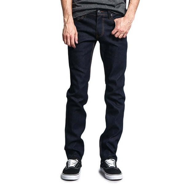 gele Ernæring Jet Victorious Men's Skinny Fit Unwashed Raw Denim Jeans DL938 - Indigo/Timber  - 40/30 - Walmart.com