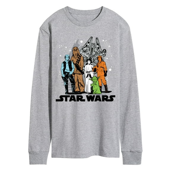 Star Wars - Luke, Leia, Yoda Group - Men's Long Sleeve Tee