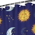 thumbnail image 3 of Blue Sun Moon Constellation Pattern Shower Curtain 72"x84" ,Bathroom Decorative Shower Curtains Set with 12 Hooks,Modern Waterproof Washable Shower Curtain, 3 of 6