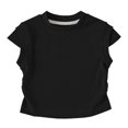 thumbnail image 4 of Karoyedx Summer Clothes for Toddler Girls Kids Girls T Shirts Casual Short Sleeve Crewneck Solid Color Summer Tees Black Size,2-3 Years, 4 of 5
