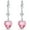 Pink, variant on Emma Manor EM 925 Sterling Silver Jewelry Lucky Four Leaf Clover 5A Love Heart Shape Cubic Zirconia Dangle Earrings for Women