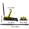thumbnail image 4 of KFFKFF Low Profile Floor Jack, 4 Ton Low Stance Ground Lift, Robust Steel Sport Ground Lift with Twin Pistons Speedy Elevation Pump, Ground Lift Elevation Scope 3.35"-19.69", 4 of 9
