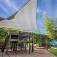 thumbnail image 5 of Triangle Sun Shade Sail 20 x 20 x 20 Ft UV Block Fabric Grey, 5 of 5