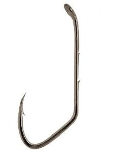 Matzuo Sickle Baitholder Offset Down Eye Hook, Black Chrome, Pack of 25