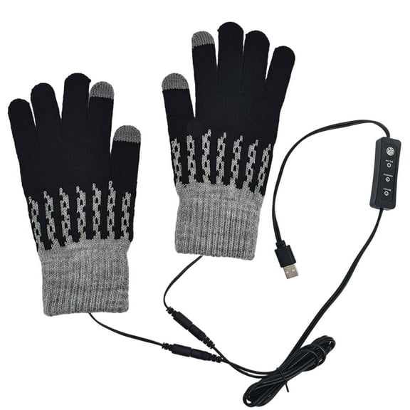 TELOLY Heated Gloves Stretchy Comfort Heated Gloves for Women Lightweight Warmth Electric Gloves Versatile Use Black
